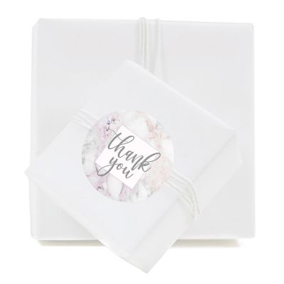 40 Colored Marble/Gray Script Thank You Image 1