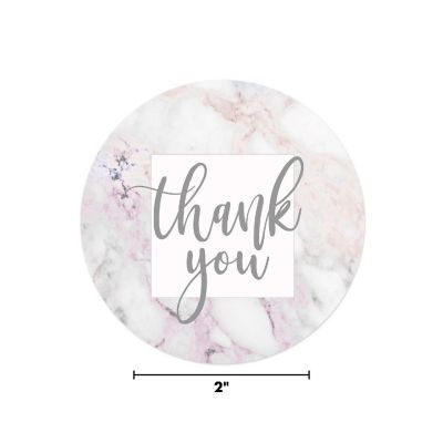 40 Colored Marble/Gray Script Thank You Image 2