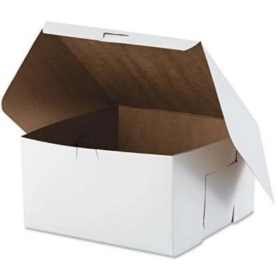 40 COUNT CAKE BOX 12 X12 X5 WHITE Image 1