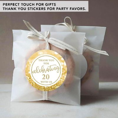 40 Glitzy Gold Thank You/20 with Us Image 1