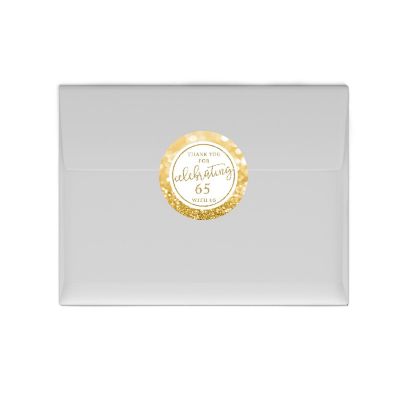 40 Glitzy Gold Thank You/65 with Us Image 1