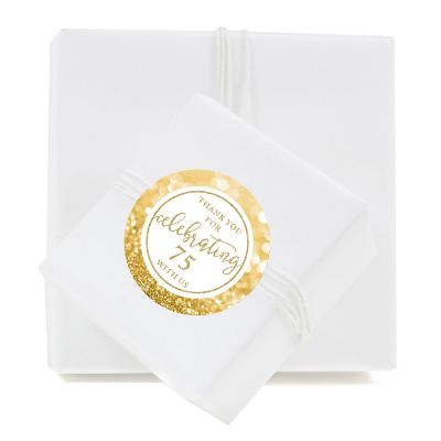 40 Glitzy Gold Thank You/75 with Us Image 1