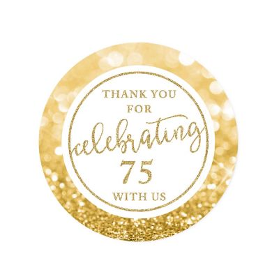 40 Glitzy Gold Thank You/75 with Us Image 2