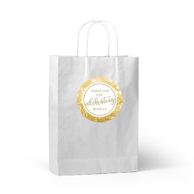 40 Glitzy Gold Thank You/with US, 40-Pack Image 1