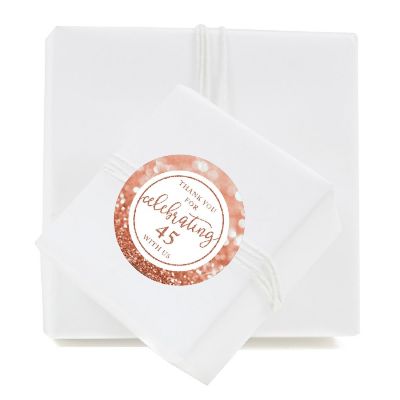 40 Glitzy Rose Gold Thank You/45 with Us Image 1
