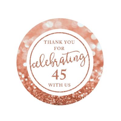 40 Glitzy Rose Gold Thank You/45 with Us Image 2