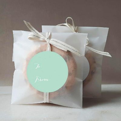 40 MINT GREEN WHIMSICAL TO/FROM LABELS Image 1
