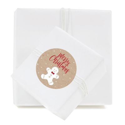 40 PC Christmas Gingerbread Man Labels Image 2