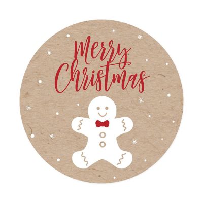 40 PC Christmas Gingerbread Man Labels Image 3