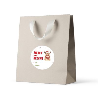 40 PC Christmas Reindeer To/From Labels Image 1