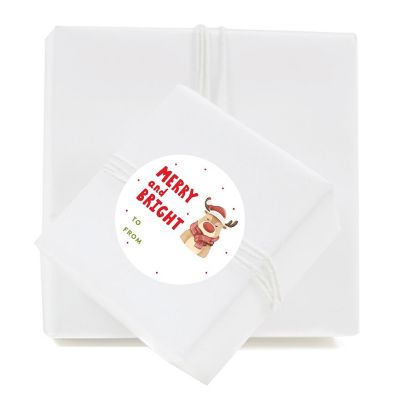 40 PC Christmas Reindeer To/From Labels Image 2