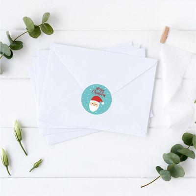 40 PC Modern Santa Christmas Gift Labels Image 1
