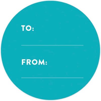 40 PCS AQUA MODERN TO/FROM LABELS Image 3