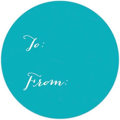 40 PCS AQUA WHIMSICAL TO/FROM LABELS Image 3