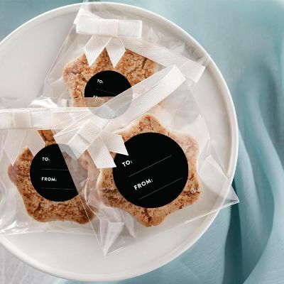 40 PCS BLACK MODERN TO/FROM LABELS Image 1