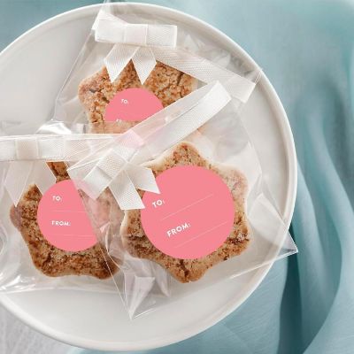 40 PCS CORAL MODERN TO/FROM LABELS Image 1