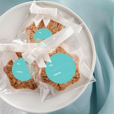 40 PCS DIAMOND BLUE MODERN TO/FROM LABEL Image 1
