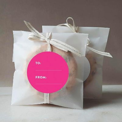 40 PCS FUCHSIA MODERN TO/FROM LABELS Image 1