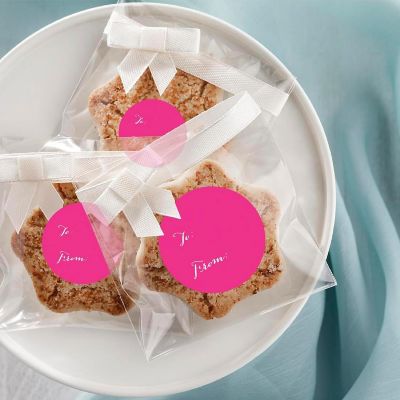 40 PCS FUCHSIA WHIMSICAL TO/FROM LABELS Image 1