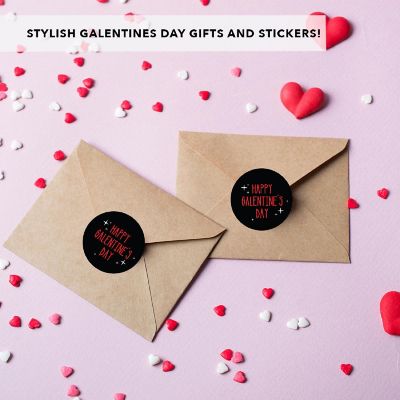 40 Pcs Galentines Red Black Stickers Image 1
