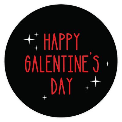 40 Pcs Galentines Red Black Stickers Image 3