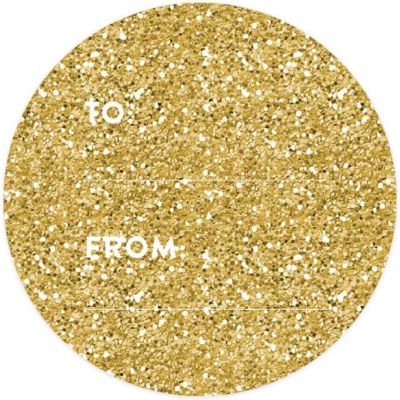 40 PCS GOLD GLITTER MODERN TO/FROM LABEL Image 3