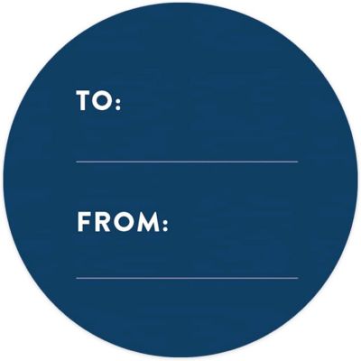 40 PCS NAVY BLUE MODERN TO/FROM LABELS Image 3