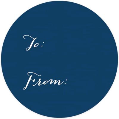 40 PCS NAVY BLUE WHIMSICAL TO/FROM LABEL Image 3