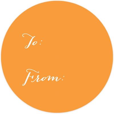 40 PCS ORANGE WHIMSICAL TO/FROM LABELS Image 2