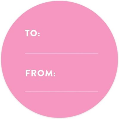 40 PCS PINK MODERN TO/FROM LABELS Image 3