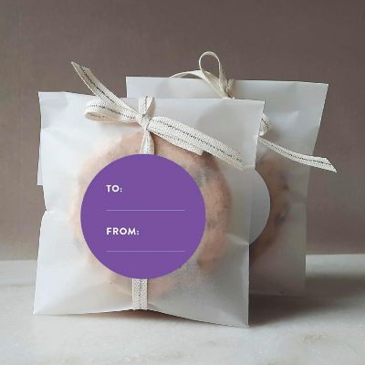 40 PCS PURPLE MODERN TO/FROM LABELS Image 1