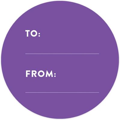 40 PCS PURPLE MODERN TO/FROM LABELS Image 3