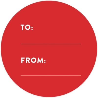 40 PCS RED MODERN TO/FROM LABELS Image 3