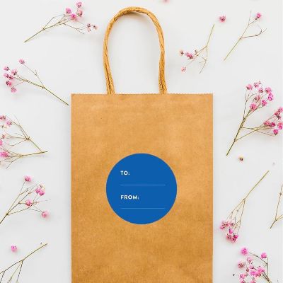 40 PCS ROYAL BLUE MODERN TO/FROM LABELS Image 2