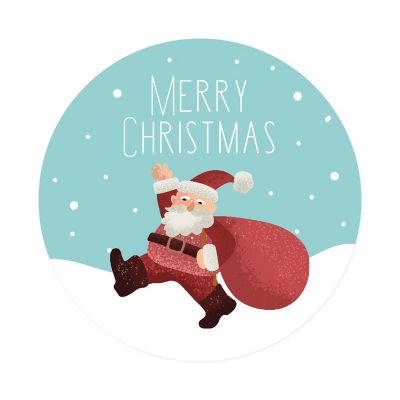40 Pcs Santa Claus Aqua Snowflake Labels Image 3