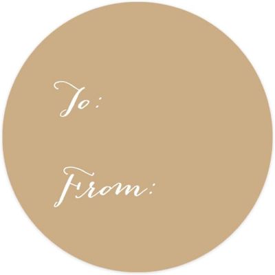 40 PCS TAN BROWN WHIMSICAL TO/FROM LABEL Image 3
