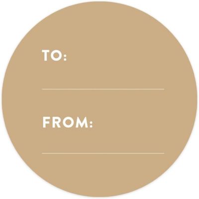40 PCSTAN BROWN MODERN TO/FROM LABELS Image 3