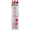 40" Pink Floral 'Welcome Spring" Outdoor Porch Sign Image 1