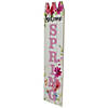 40" Pink Floral 'Welcome Spring" Outdoor Porch Sign Image 2
