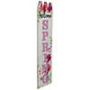 40" Pink Floral 'Welcome Spring" Outdoor Porch Sign Image 3