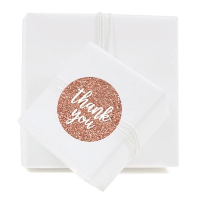 40 Rose Gold Script  White Thank You Image 1
