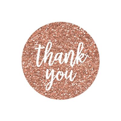 40 Rose Gold Script  White Thank You Image 1