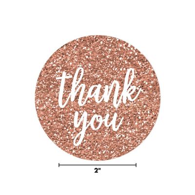 40 Rose Gold Script  White Thank You Image 2