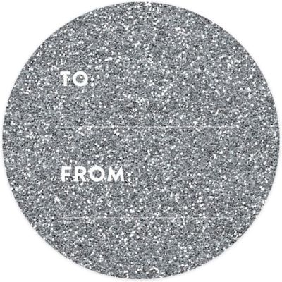40 SILVER GLITTER MODERN TO/FROM LABELS Image 3