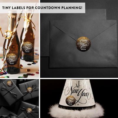 40 Stickers Blk/Gld Fireworks New Year Image 1
