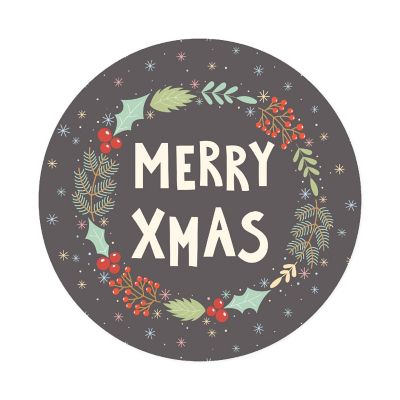 40 Wreath Merry Christmas Sticker Image 3