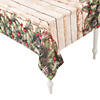 40" x 100 Ft. Barnwood Plastic Disposable Plastic Tablecloth Roll Image 1