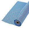 40" x 100 ft. Blue &amp; White Argyle Plastic Tablecloth Roll Image 1