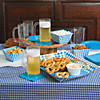40" x 100 ft. Blue &amp; White Argyle Plastic Tablecloth Roll Image 1