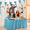 40" x 100 ft. Blue &amp; White Argyle Plastic Tablecloth Roll Image 2